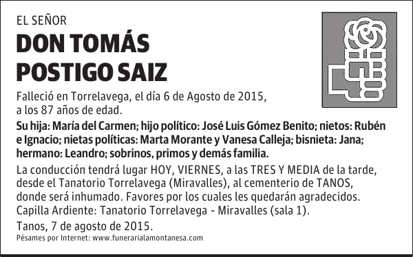 TOMAS POSTIGO SAIZ