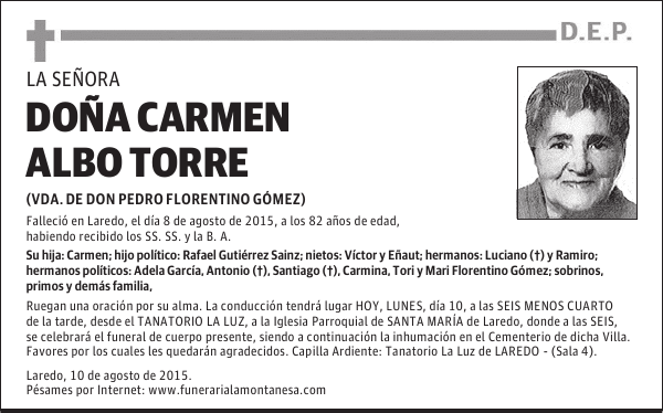Doña Carmen Albo Torre