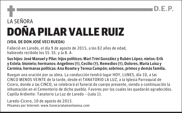 Doña Pilar Valle Ruiz