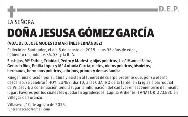JESUSA GOMEZ GARCIA