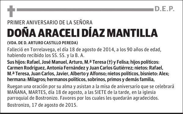 ARACELI DÍAZ MANTILLA