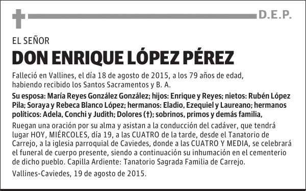 D. Enrique López Pérez