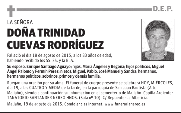 TRINIDAD CUEVAS RODRIGUEZ
