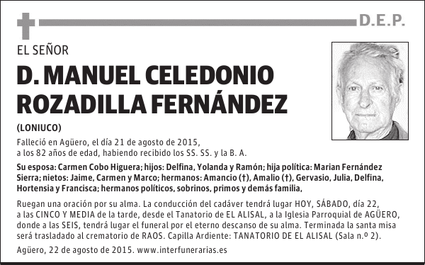 Manuel Celedonio Rozadilla Fernández