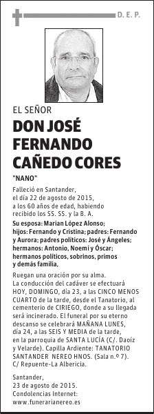 José Fernando Cañedo Cores