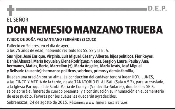 Nemesio Manzano Trueba