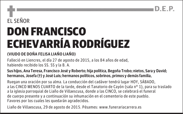 FRANCISCO ECHEVARRÍA RODRÍGUEZ