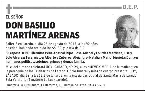 BASILIO MARTÍNEZ ARENAS