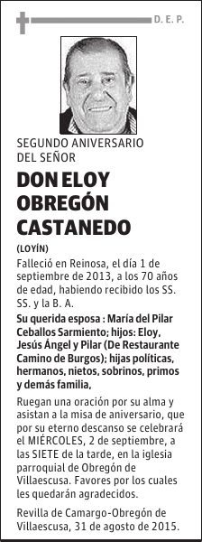 ELOY OBREGÓN CASTANEDO