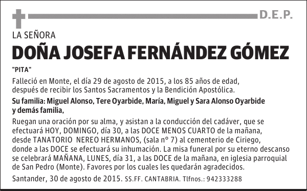 JOSEFA FERNANDEZ