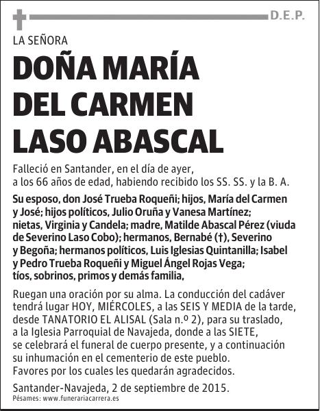 María del Carmen Laso Abascal