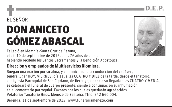 Aniceto Gómez Abascal