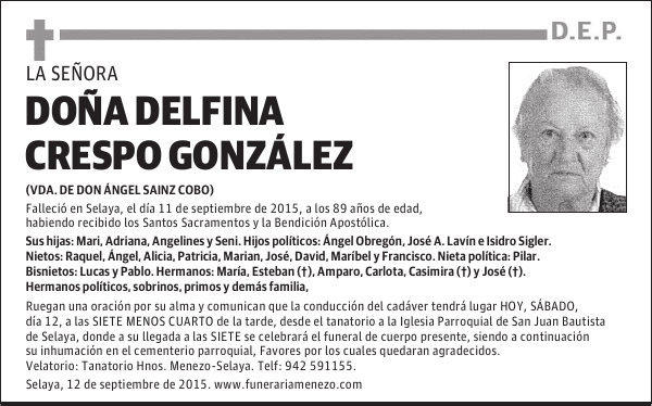 DELFINA CRESPO GONZALEZ