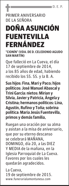 Asunción Fuentevilla Fernández