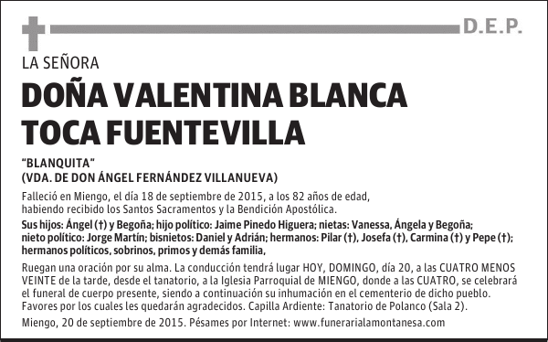 Valentina Blanca Toca Fuentevilla
