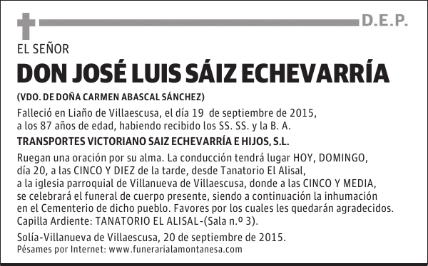 José Luis Sáiz Echevarria