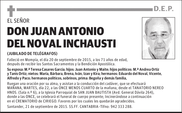 Juan Antonio del Noval Inchausti