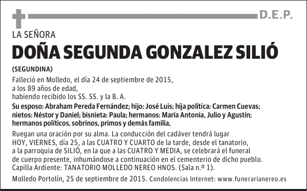 Segunda González Silió