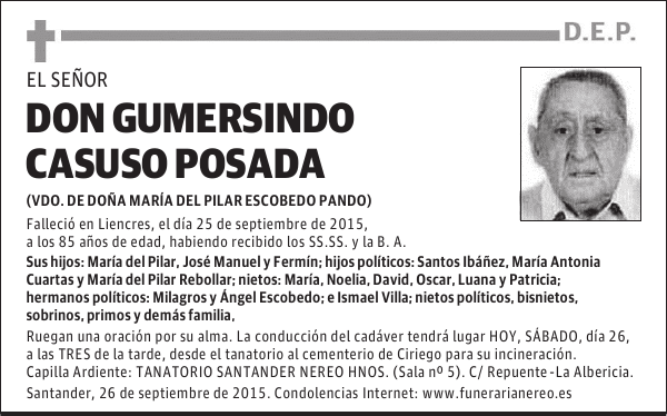 GUMERSINDO CASUSO POSADA