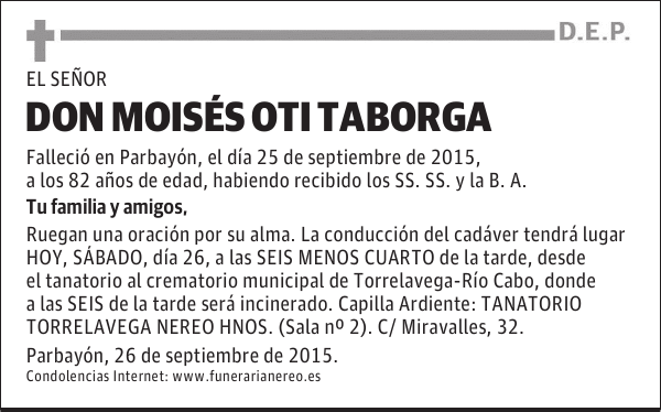 MOISES OTI TABORGA
