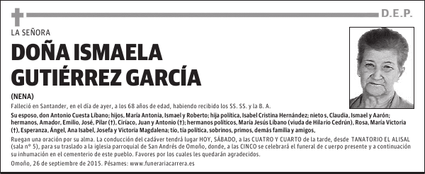 ISMAELA GUTIÉRREZ GARCÍA
