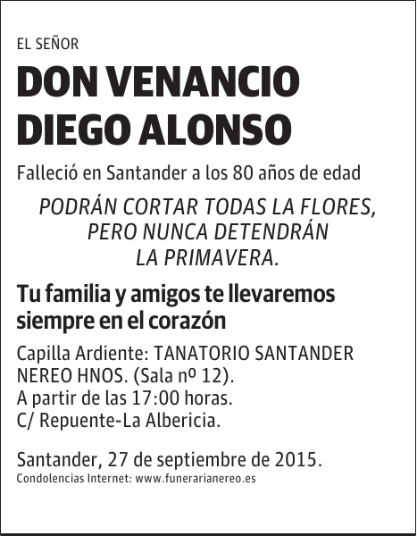 VENANCIO DIEGO ALONSO