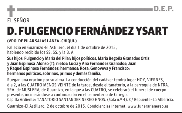 Fulgencio Fernández Ysart