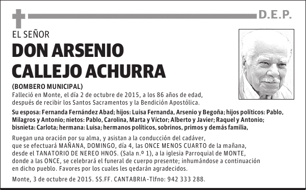 Arsenio Callejo Achurra