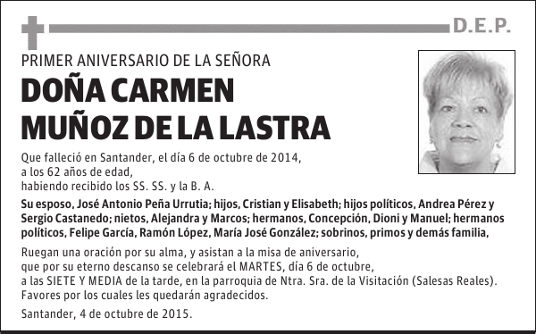 Carmen Muñoz de la Lastra