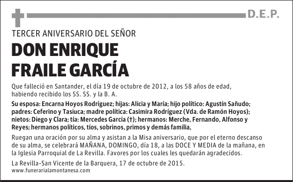 Don Enrique Fraile Garcia