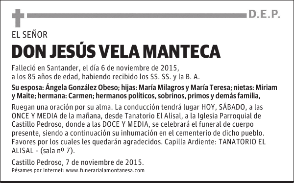 Don Jesús Vela Manteca