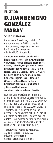 Juan Benigno González Maray