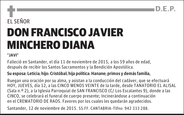 Francisco Javier Minchero Diana