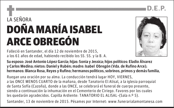 María Isabel Arce Obregón