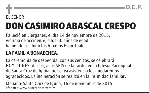 Casimiro Abascal Crespo