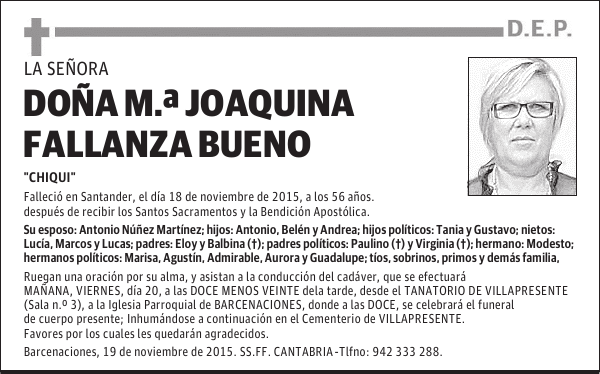 M.ª Joaquina Fallanza Bueno