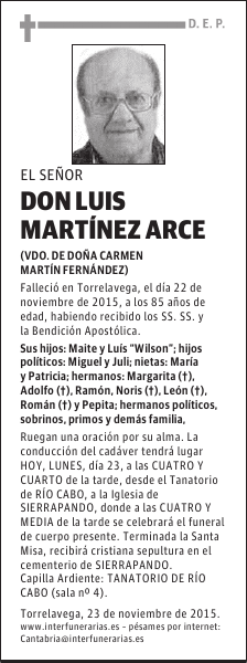 DON LUIS MARTINEZ ARCE
