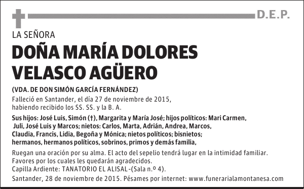 María Dolores Velasco Agüero