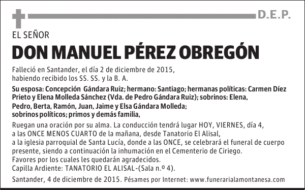 Manuel Pérez Obregón