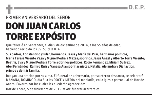 JUAN CARLOS TORRE EXPÓSITO