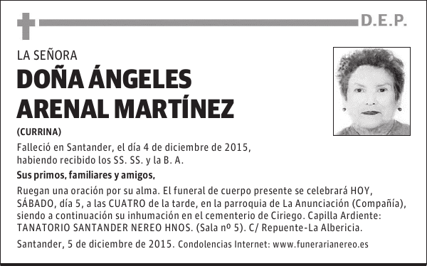 ANGELES ARENAL MARTINEZ