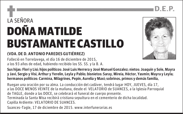 Matilde Bustamante Castillo