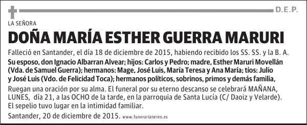 MARIA ESTHER GUERRA MARURI