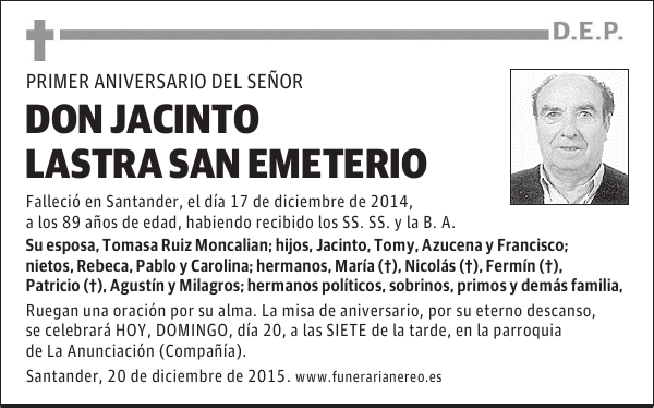 JACINTO LASTRA SAN EMETERIO