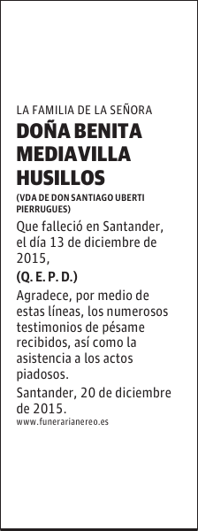 BENITA MEDIAVILLA HUSILLOS