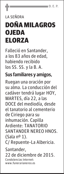 MILAGROS OJEDA ELORZA