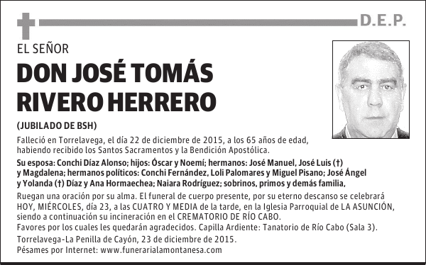 JosÃ© TomÃ¡s Rivero Herrero