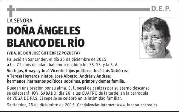 ANGELES BLANCO DEL RIO