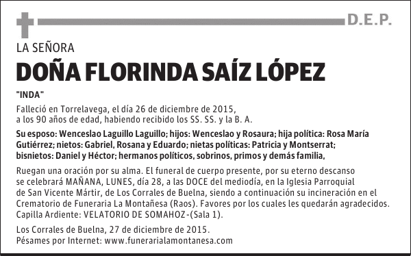 Florinda SaÃ­z LÃ³pez