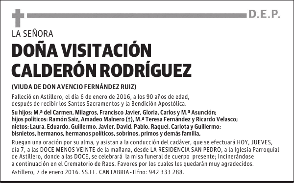 Visitación Calderón Rodríguez